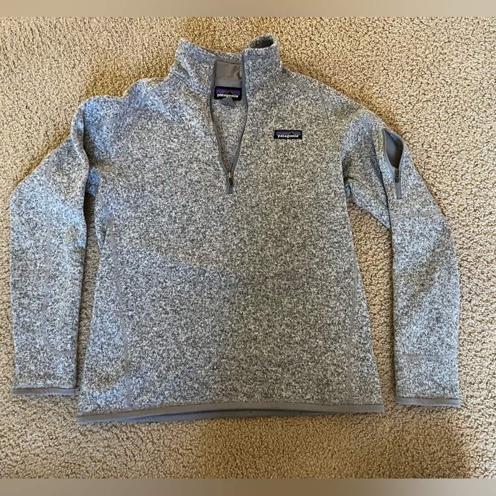 Women's Gray Patagonia Zip Up Pullover